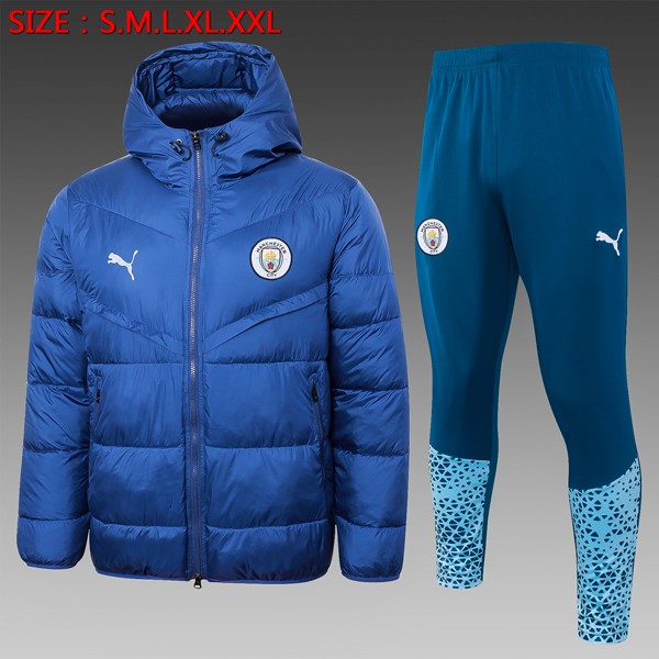 Abrigo Plumón Manchester City Conjunto Completo 2024/25 Azul 2